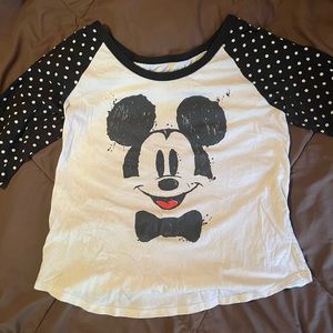 Vintage Mickey XXL baseball shirt 3/4 sleeves